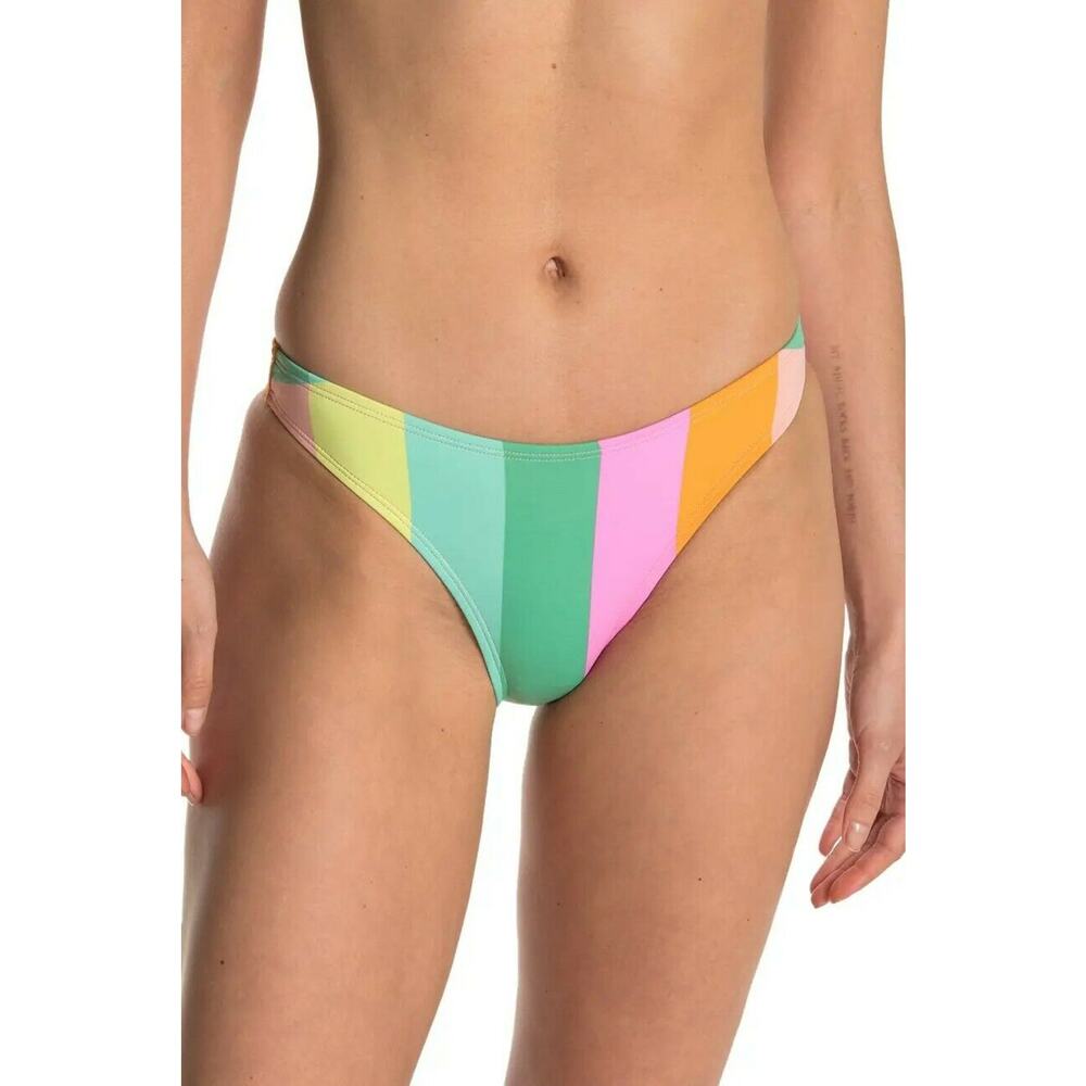 NWT Bikini Lab Bikini Bottom Prism Stripe Colorblock Multicolor